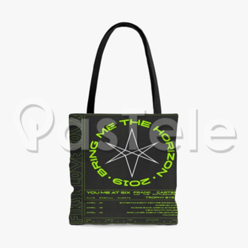 Bring Me The Horizon First Love Tour Custom Personalized Tote Polyester Cotton Bags Unisex