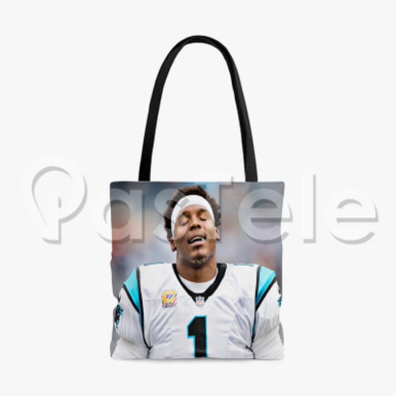 Cam Newton Custom Personalized Tote Polyester Cotton Bags Unisex