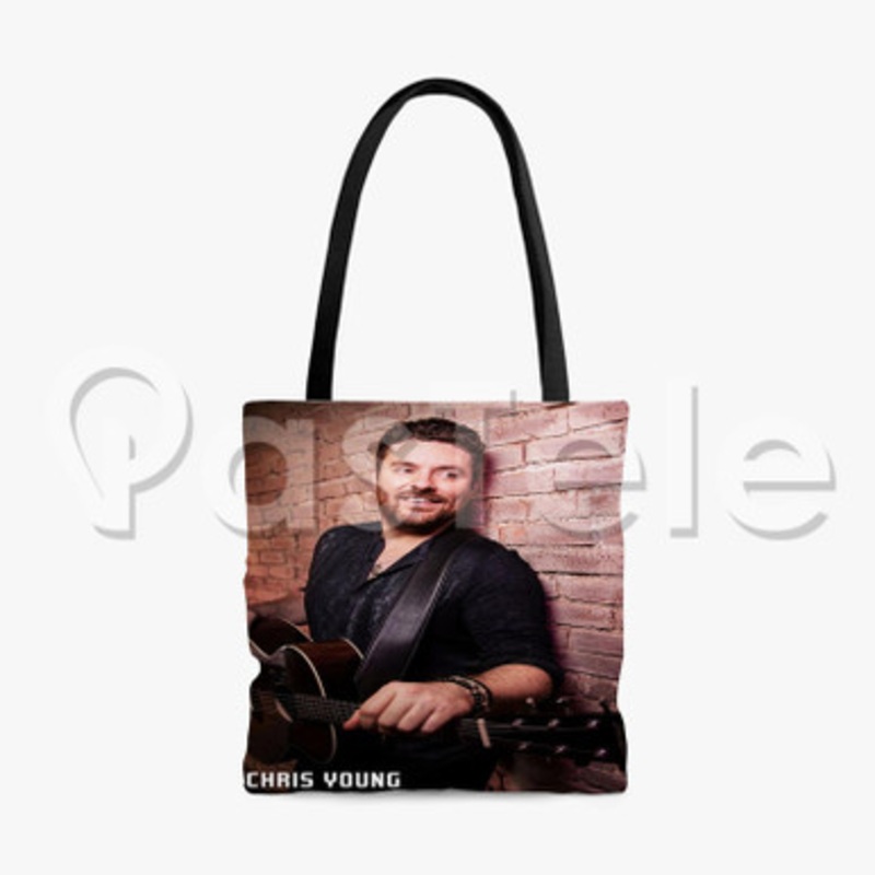 Chris Young Custom Personalized Tote Polyester Cotton Bags Unisex