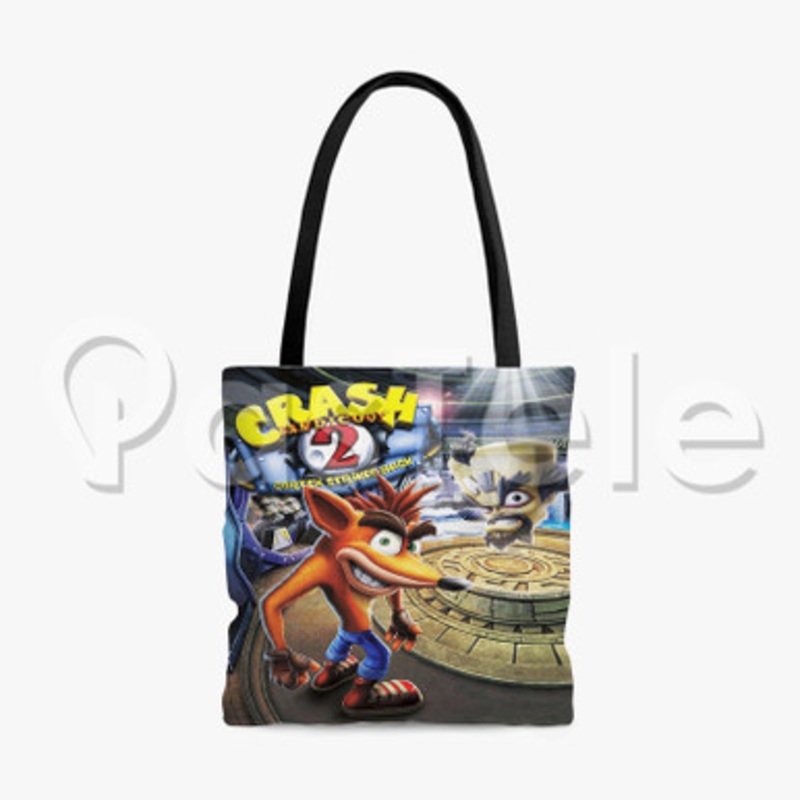 Crash Bandicoot 2 Custom Personalized Tote Polyester Cotton Bags Unisex
