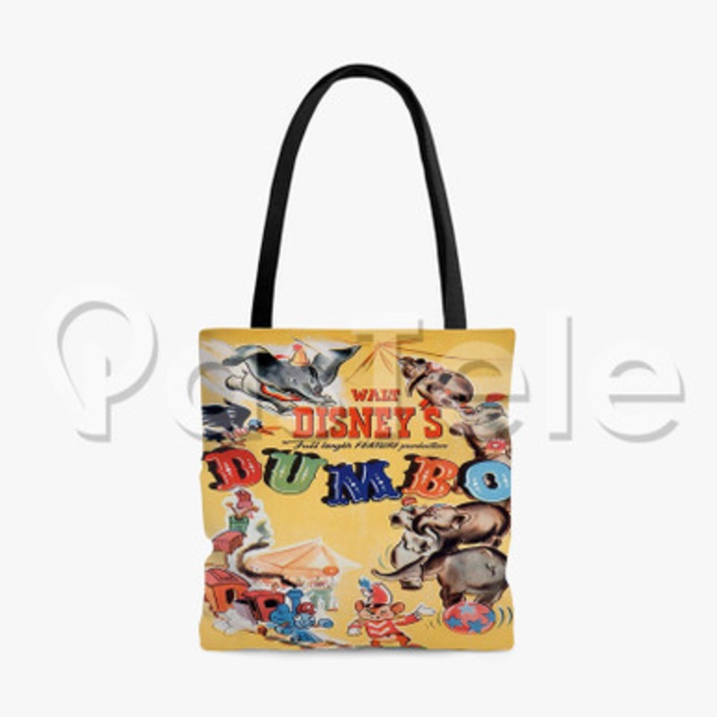 Disney Dumbo Classic Custom Personalized Tote Polyester Cotton Bags Unisex