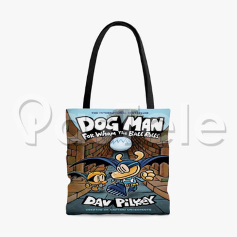 Dog Man For Whom the Ball Rolls Custom Personalized Tote Polyester Cotton Bags Unisex