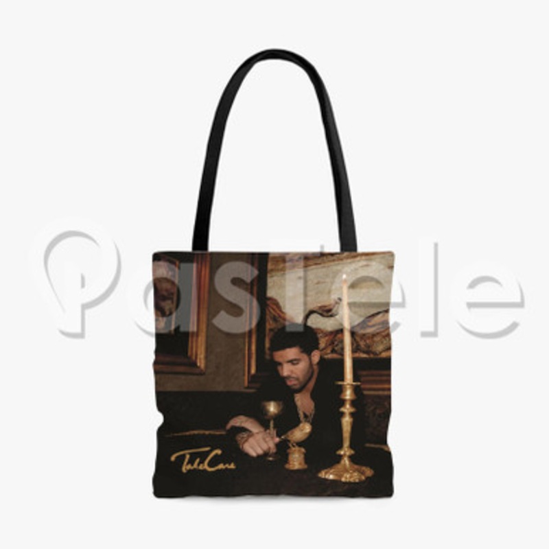 Drake Take Care Custom Personalized Tote Polyester Cotton Bags Unisex