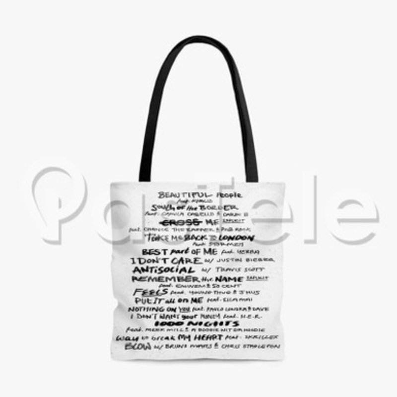 Ed Sheeran No 6 Collaborations Project Playlist Custom Personalized Tote Polyester Cotton Bags Unisex