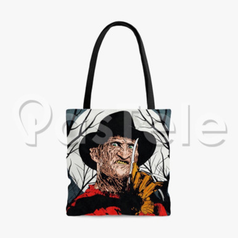 Freddy Krueger Custom Personalized Tote Polyester Cotton Bags Unisex