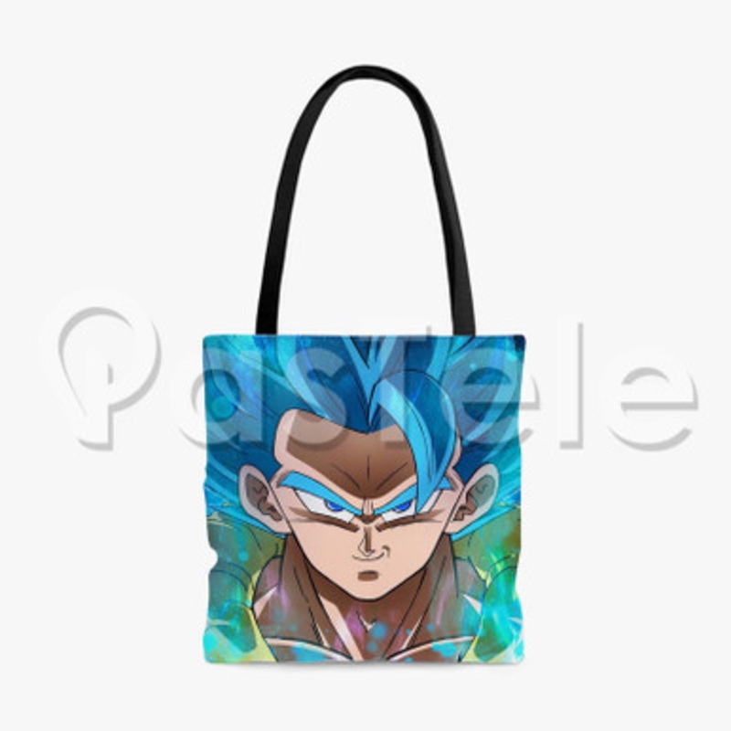 Gogeta Blue Fusion DBS Custom Personalized Tote Polyester Cotton Bags Unisex