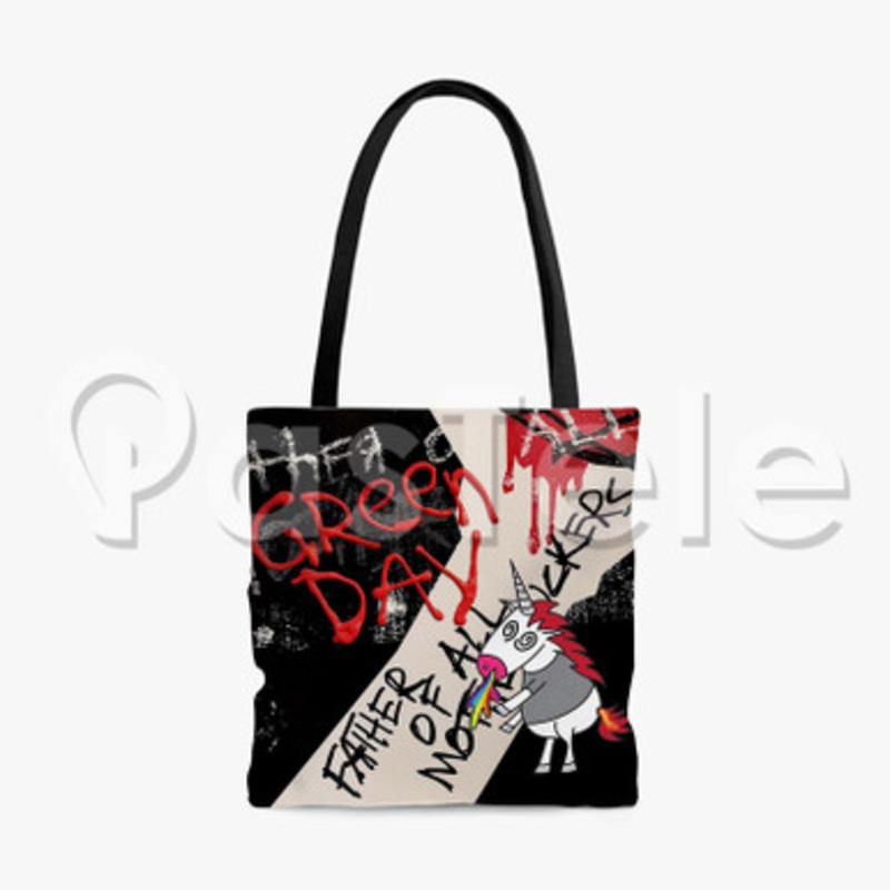 Green Day Father Of All Custom Personalized Tote Polyester Cotton Bags Unisex