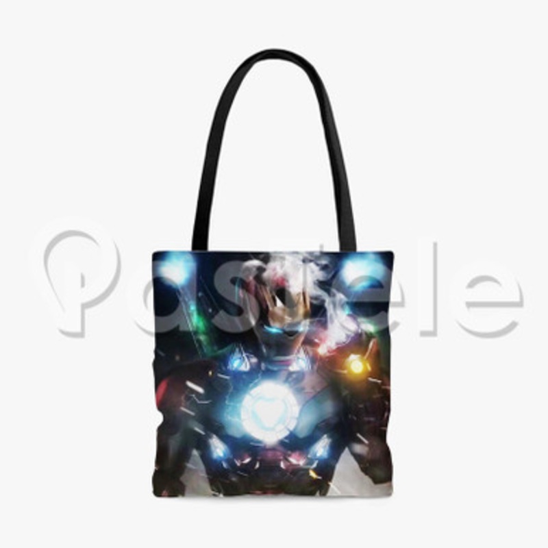 Iron Man Infinity Gauntlet Custom Personalized Tote Polyester Cotton Bags Unisex