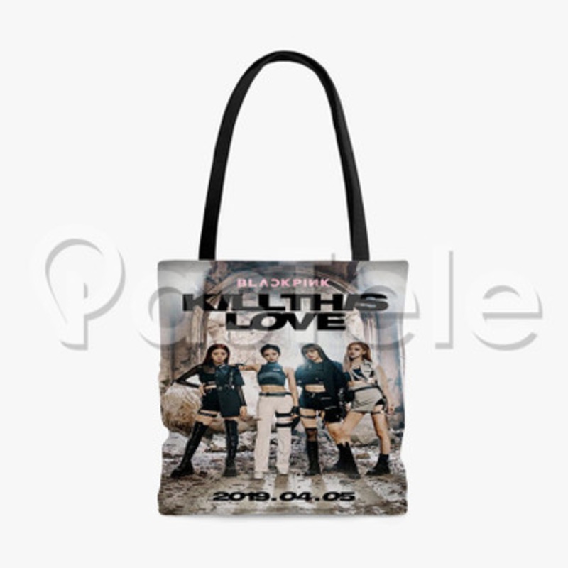 Blackpink Kill this love Custom Personalized Tote Polyester Cotton Bags Unisex