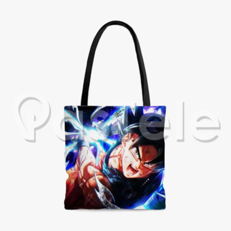DBZ Goku Ultra Instinct Custom Personalized Tote Polyester Cotton Bags Unisex