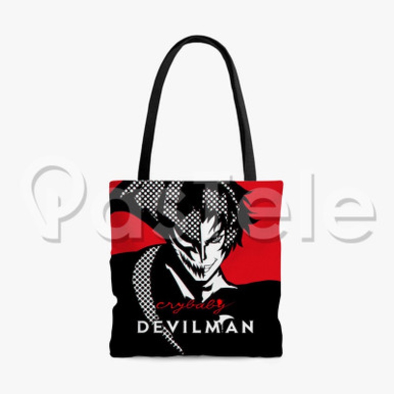 Devilman Crybaby Custom Personalized Tote Polyester Cotton Bags Unisex