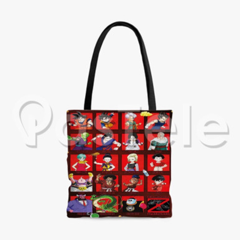 Dragon Ball Z Characters Custom Personalized Tote Polyester Cotton Bags Unisex
