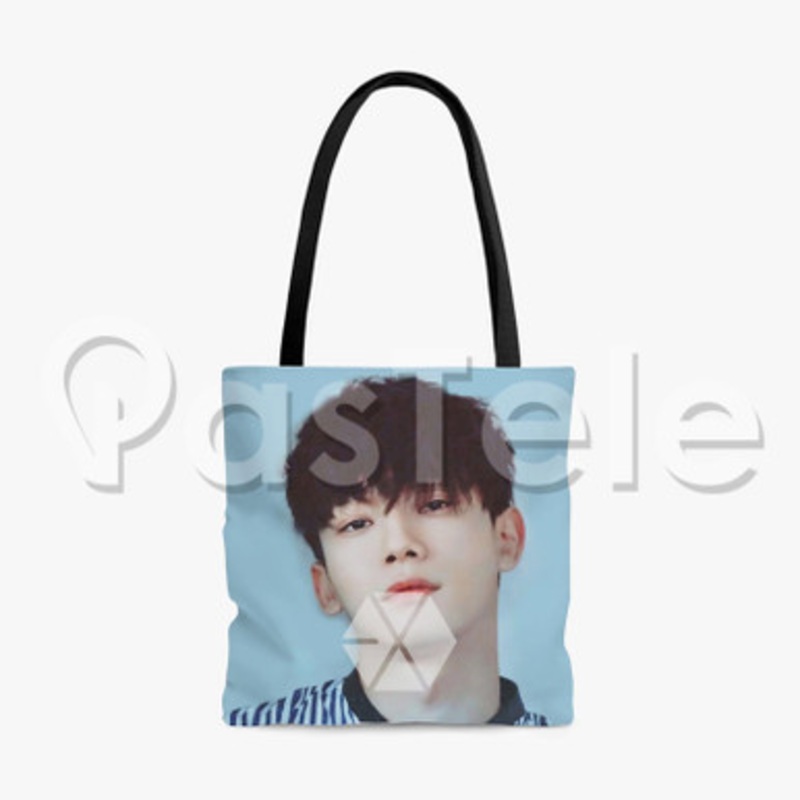 Exo Kim Jong dae Custom Personalized Tote Polyester Cotton Bags Unisex