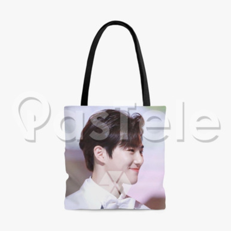 Exo Suho Custom Personalized Tote Polyester Cotton Bags Unisex