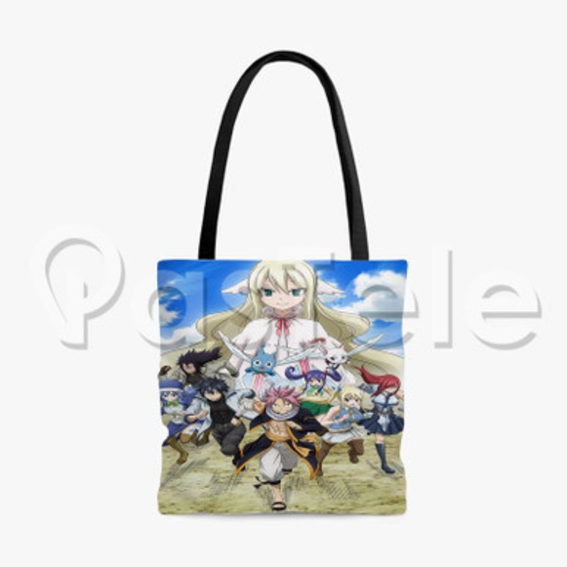 Fairy tail Custom Personalized Tote Polyester Cotton Bags Unisex