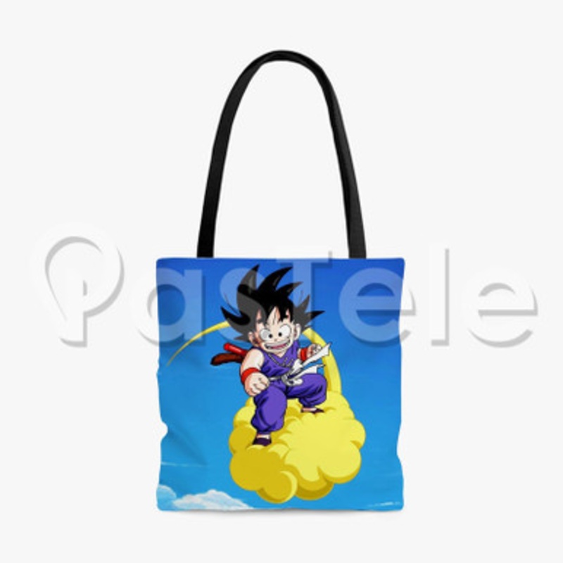 goku child Custom Personalized Tote Polyester Cotton Bags Unisex