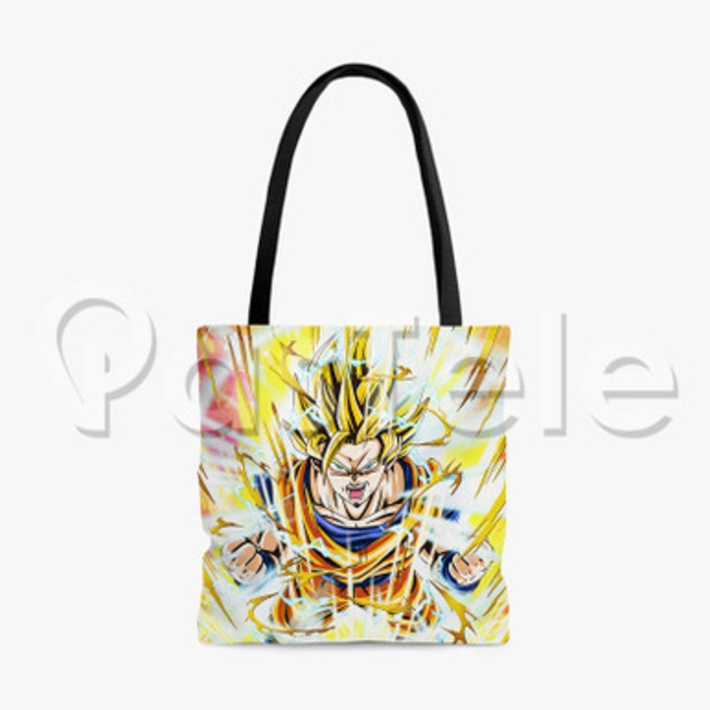 goku ssj 2 Custom Personalized Tote Polyester Cotton Bags Unisex
