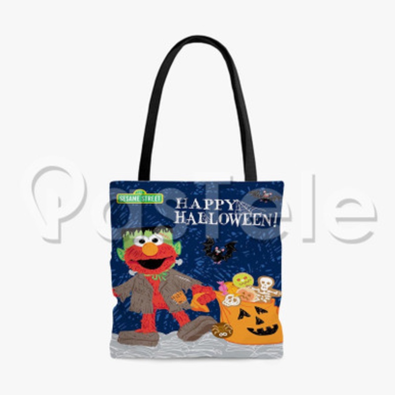 Happy Halloween Custom Personalized Tote Polyester Cotton Bags Unisex