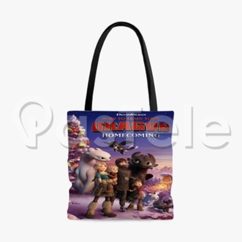 How to Train Your Dragon Homecoming Custom Personalized Tote Polyester Cotton Bags Unisex