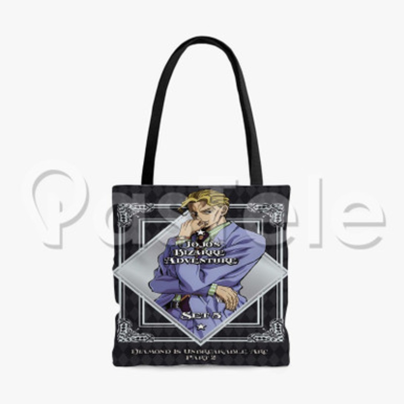 Jojos Bizarre Adventure Diamond is Unbreakable Custom Personalized Tote Polyester Cotton Bags Unisex