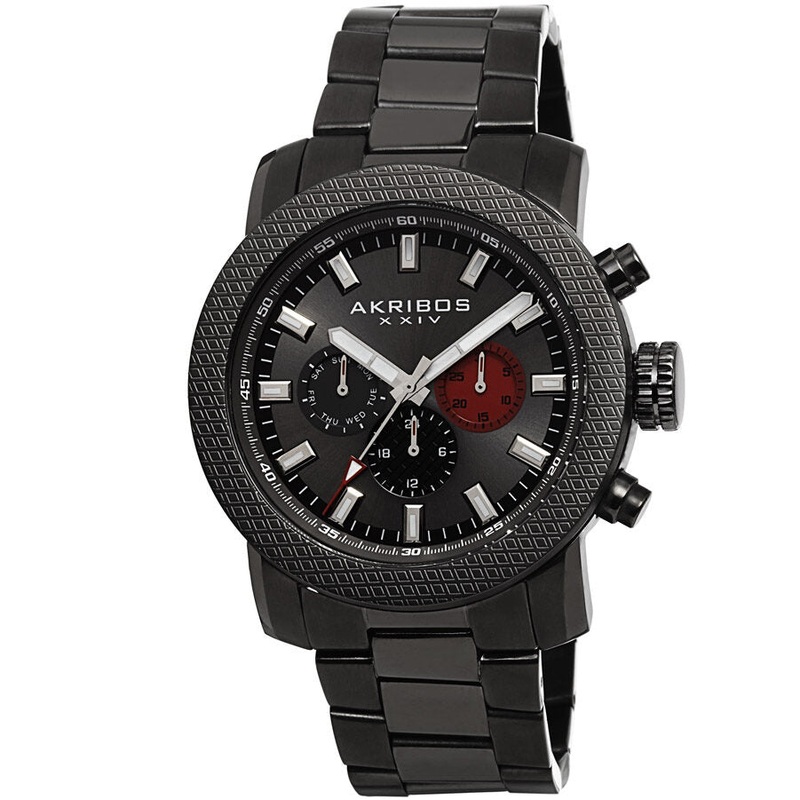 Akribos Xxiv Black Men’s Watch AK684GN
