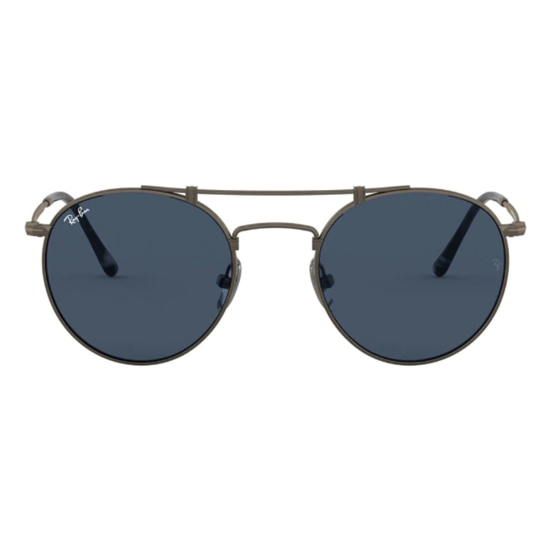 Ray-Ban Round Double Bridge Titanium Rb8147 9138T0 50