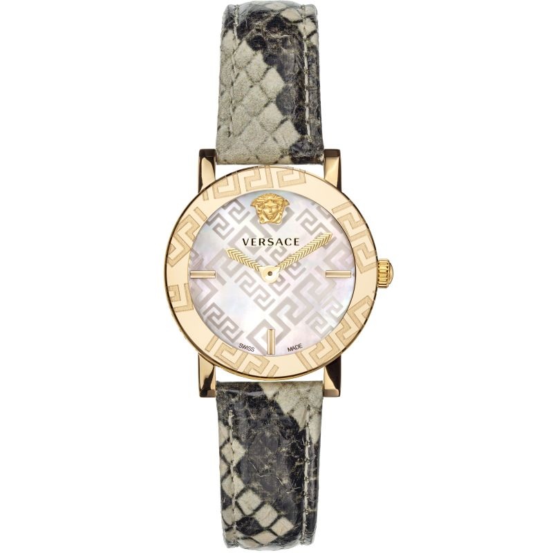 Versace Greca Glass Ladies Black Watch VEU300121