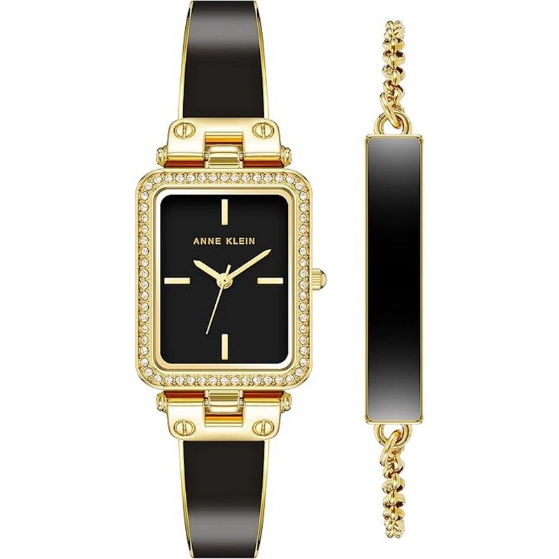 Anne Klein Ladies Watch AK/3898BKST 28 Black Stainless Steel