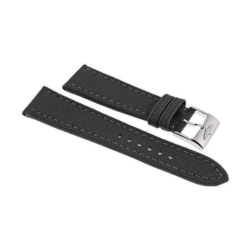 Breitling Antharacite Canvas Watch Band Strap 24 mm-20 mm Tang Buckle 100W-A20BA.1