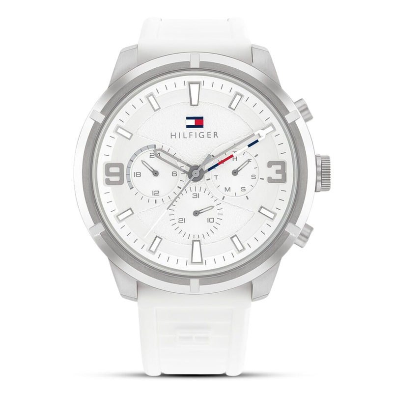 Tommy Hilfiger Men’s White Silicone Sports Watch TH1792072