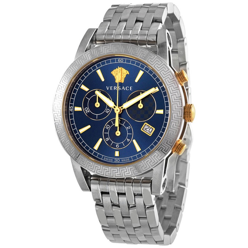 Versace Sport Tech Chronograph Quartz Blue Dial Men’s Watch VELT00219