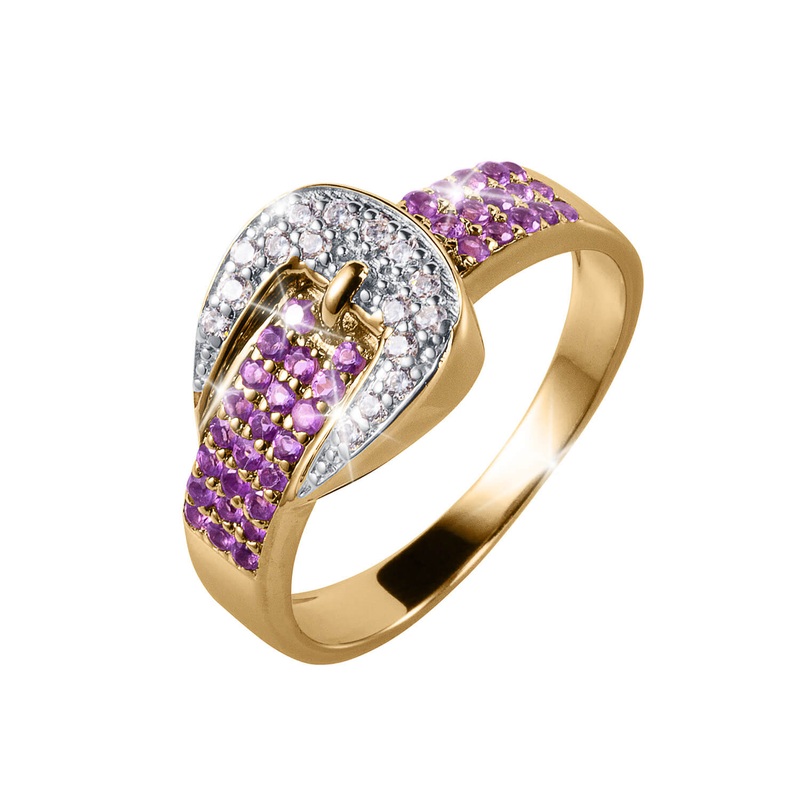 Amethyst Buckle Ladies RIng 5
