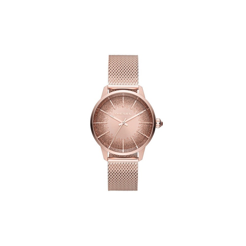 Diesel DZ5592 Rasp Three-Hand Black Silicone Men’s Watch – 44mm 44 Pink Stainless Steel