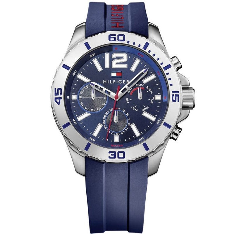 Tommy Hilfiger Men’s Nolan Blue Rubber Strap Watch TH1791142