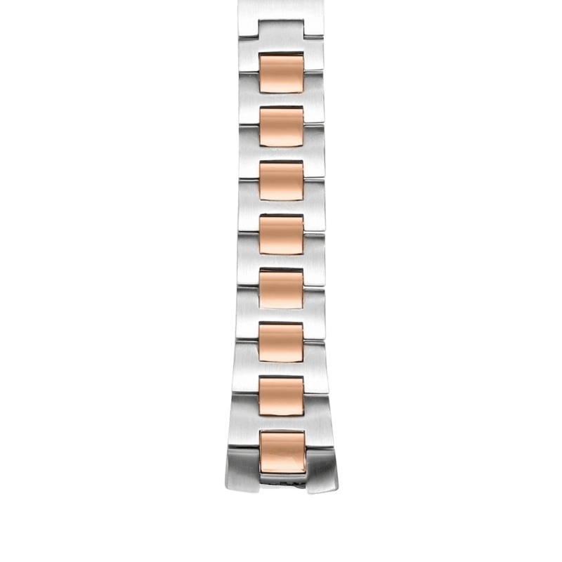 3 Link Two Tone Rose Gold & Steel Bracelet – Model 1-SS3TRG
