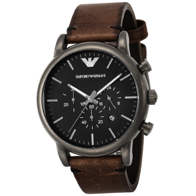 Emporio Armani Men’s AR1919 Dress Brown Leather Watch
