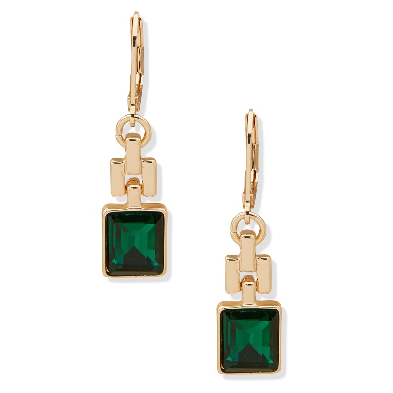 Nine West 19G02504 Earrings Emerald Gold & Emerald Earrings