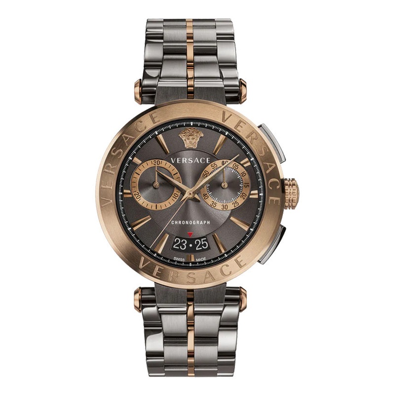 Versace Men’s Watch Aion Chronograph 45mm Grey Bronze VE1D02023