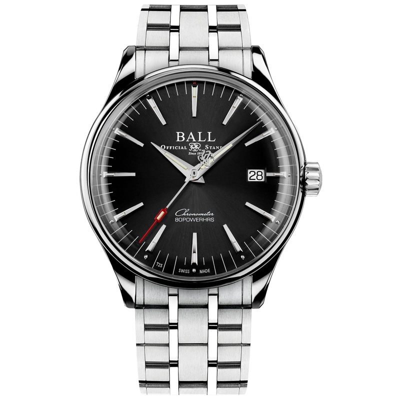 Ball Trainmaster Manufacture 80 Hours Men’s Black Watch NM3280D-S1CJ-BK