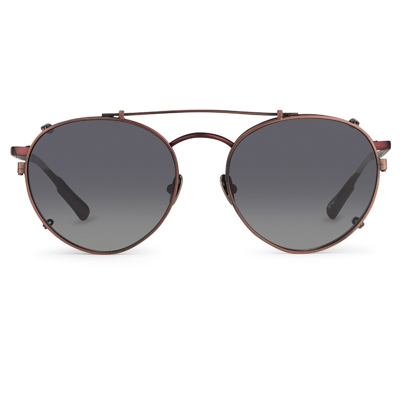 Kris Van Assche Sunglasses Round Matte Burgundy and Grey KVA71C5SUN