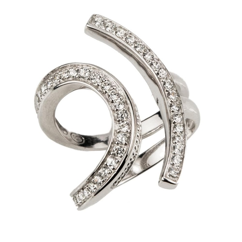 Lola Ring Rhodium 5