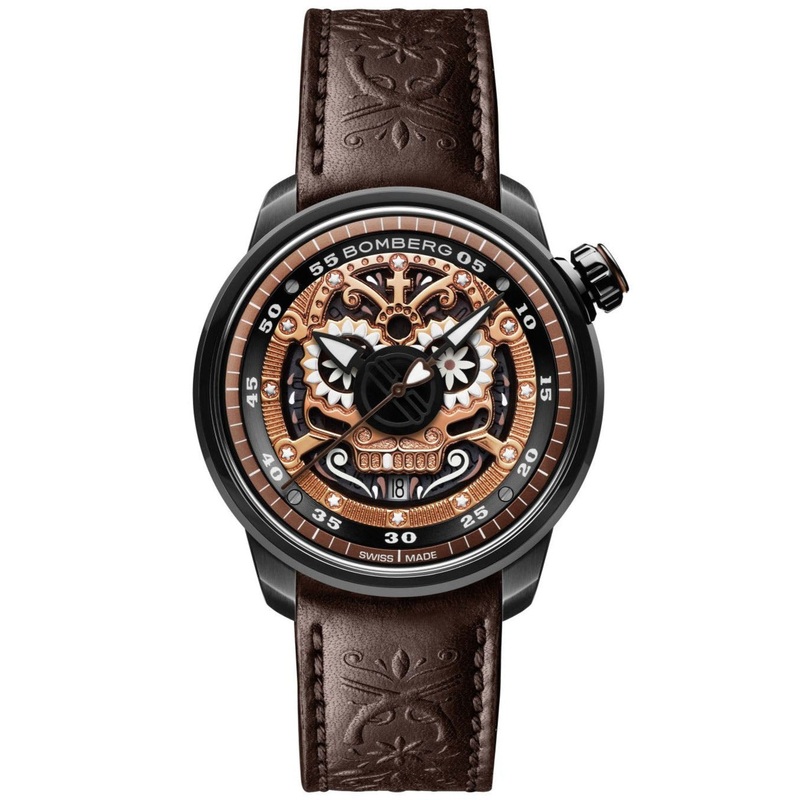 Bomberg BB-01 Automatic Mariachi Skull Men’s Brown Watch CT43ASPGD.24-1.11