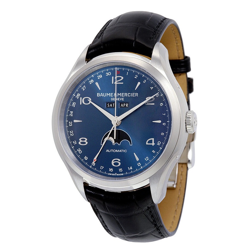 Baume and Mercier Clifton Blue Dial Moonphase Men’s Watch 10057 A10057