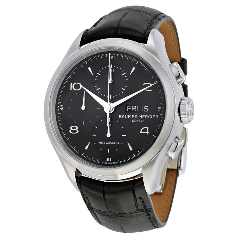 Baume Et Mercier Clifton Automatic Chronograph Black Dial Men’s Watch 10211 A10211