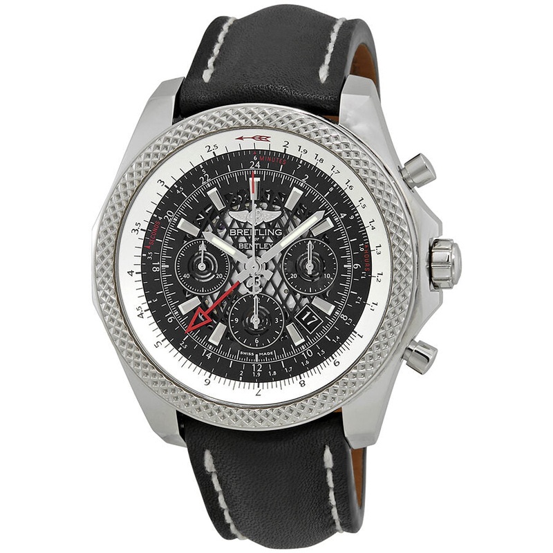 Breitling Bentley GMT Chronograph Automatic Men’s Black Leather Watch AB043112/BC69-442X-A20D.1