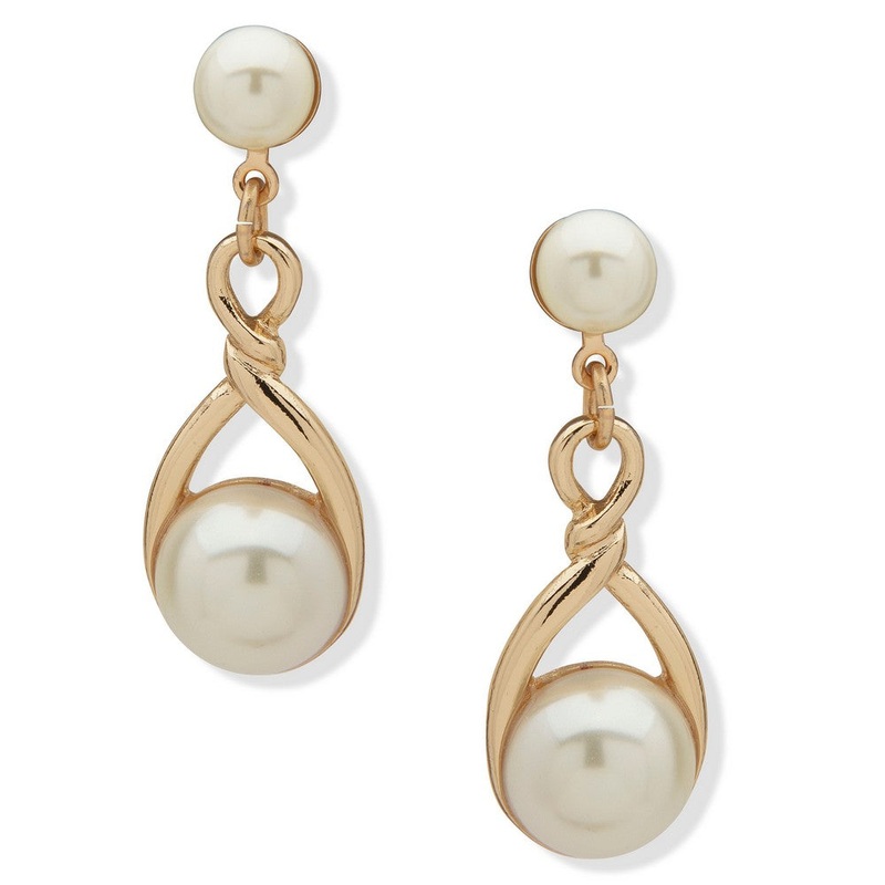 Anne Klein Jewelry 60561602 PIERCED EARRING White STEEL PIERCED EARRING