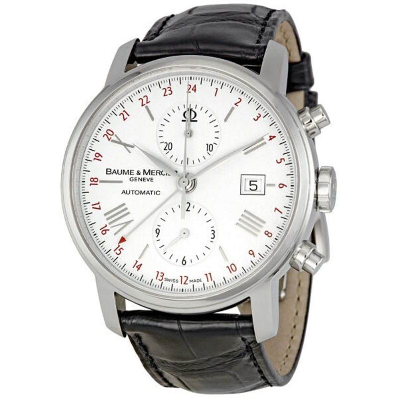Baume and Mercier Classima Executives White Dial Chronograph Men’s Watch 08851