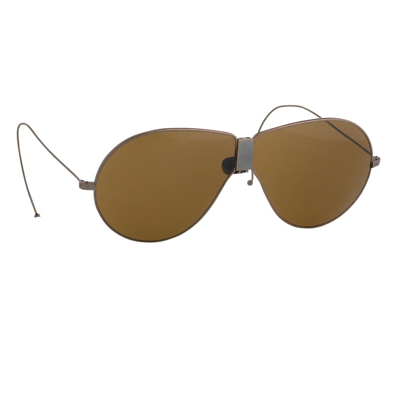 Dries Van Noten Men’s Aviator Brown Sunglasses DVN19C5SUN