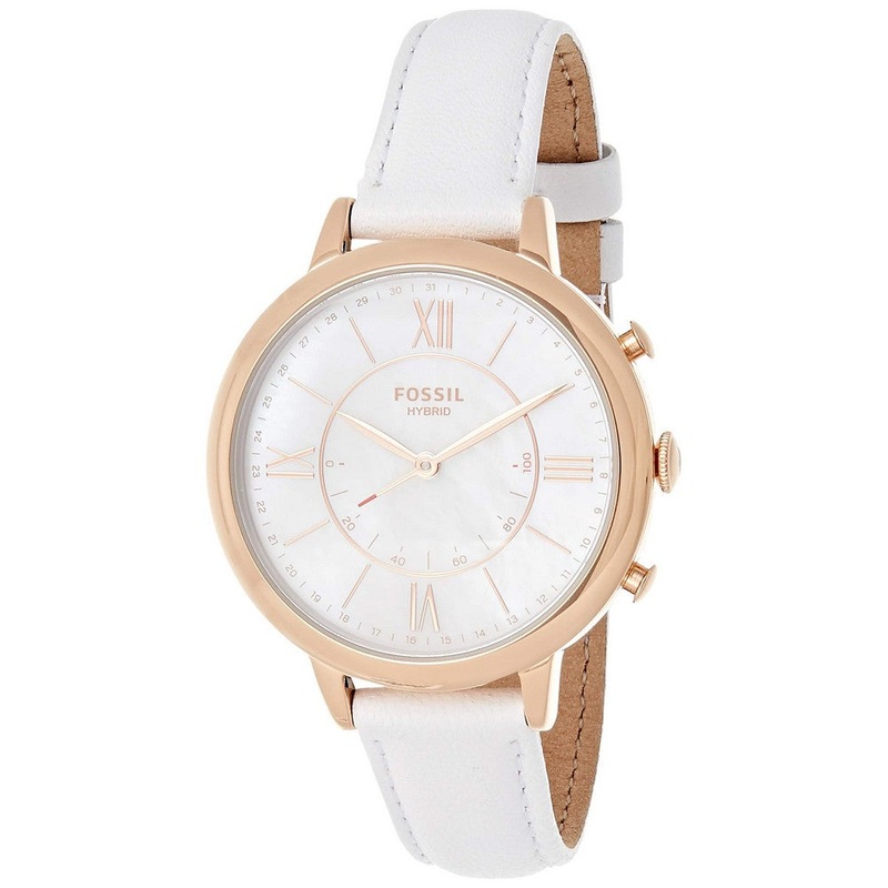 FOSSIL HYBRID FTW5046 Stainless Steel Hybrid with Leather Strap Women’s Watch. White Stainless steel 36mm