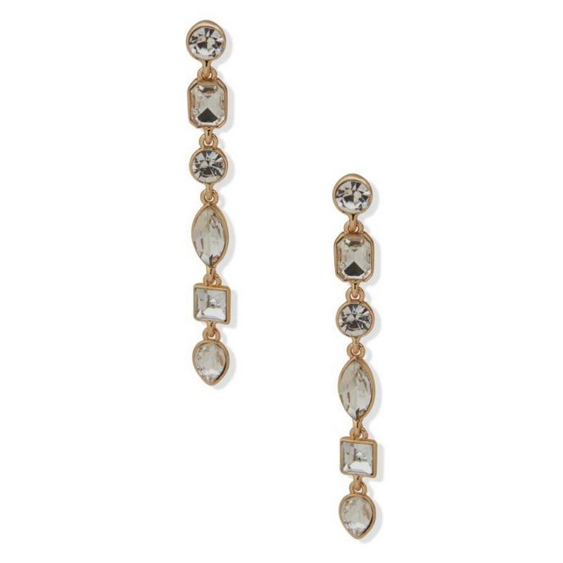 Nine West Jewelry 19G01300 A charm earring with multiple small, delicate charms. Gold Metal Earrings